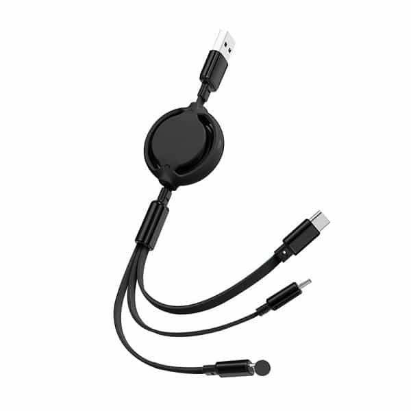OlivLife 3-in-1 Fast Charging Cable | USB to Lightning, USB-C & Micro-USB